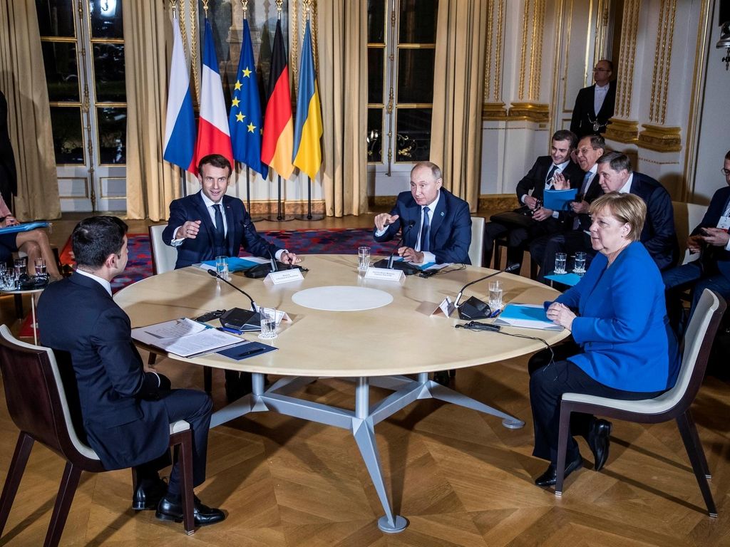 The four leaders in Paris. Reuters