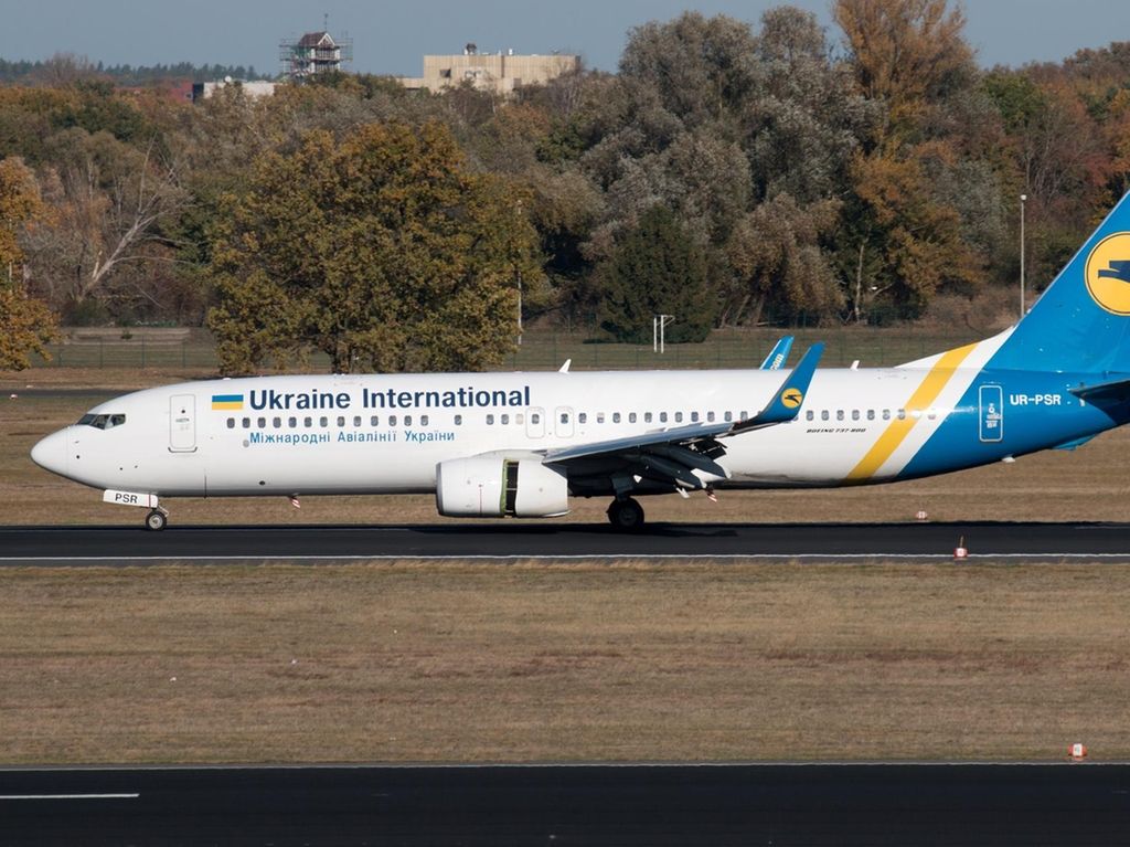 The Ukraine International Airlines Boeing 737-800 with the registration UR-PSR, at Berlin's Tegel airport on October 31, 2018. Reuters