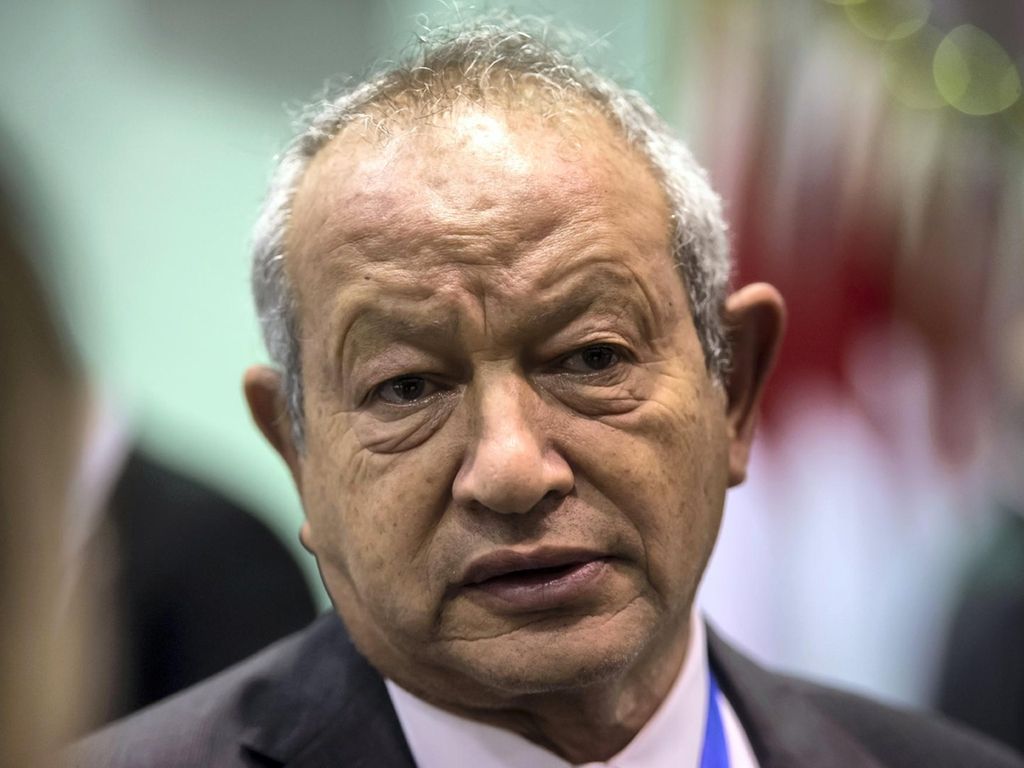 Egyptian billionaire Naguib Sawiris, a former partner of Rami Makhlouf, on December 8, 2017. AFP