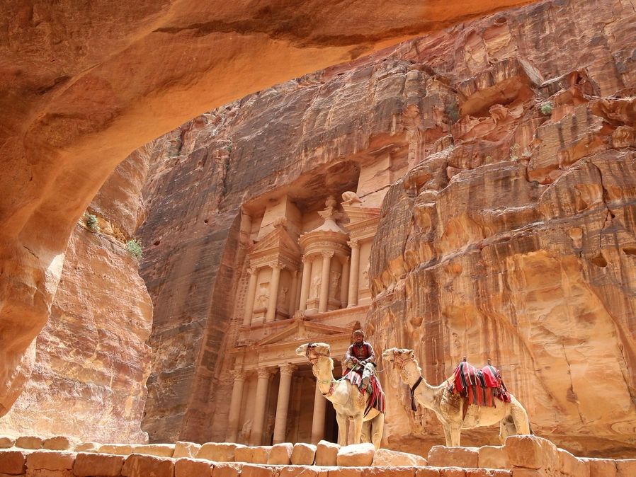 The ancient city of Petra is the leading tourism attraction in Jordan. Khalil Mazraawi / AFP