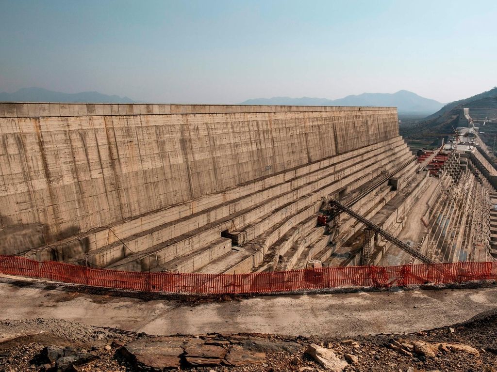 A general view of the Grand Ethiopian Renaissance Dam (GERD), near Guba in Ethiopia. AFP