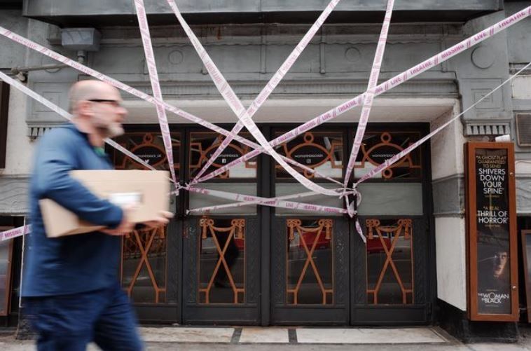 Shuttered theatres have become a regular sight in London's West End during the pandemic. Getty Images