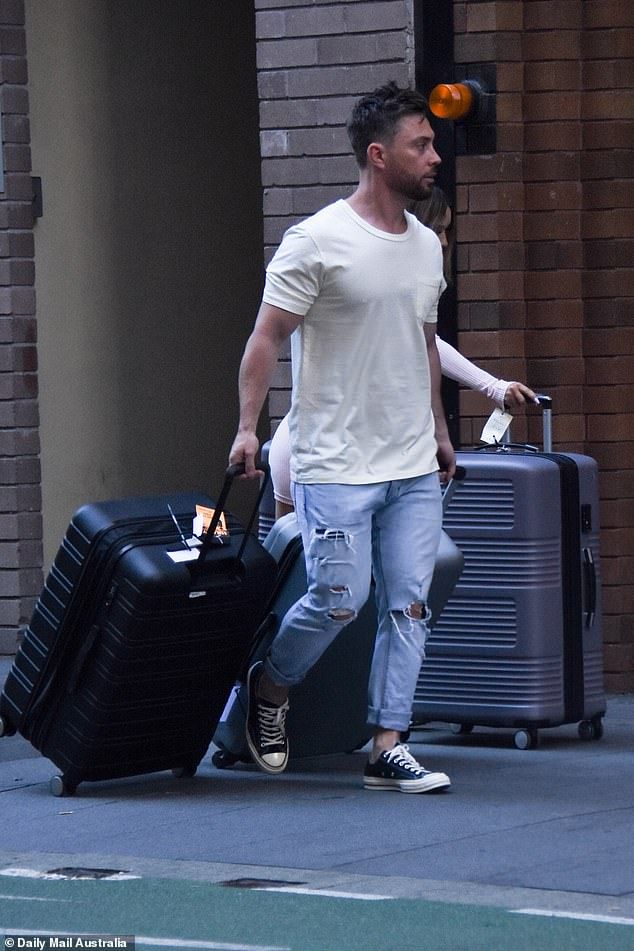 The journey begins: Jason was checked into his aparthotel in Sydney earlier this month