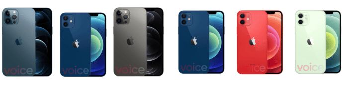 Expected colors for new phones