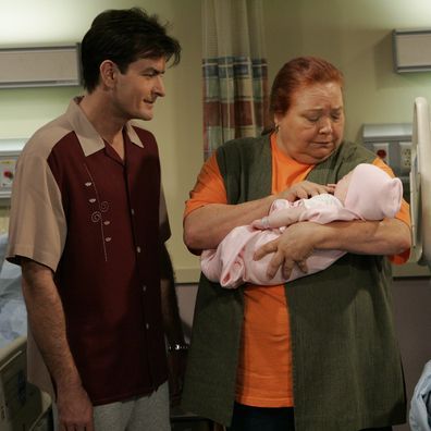 Charlie (Charlie Sheen) and Berta (Conchata Ferrell) over two and a half men.