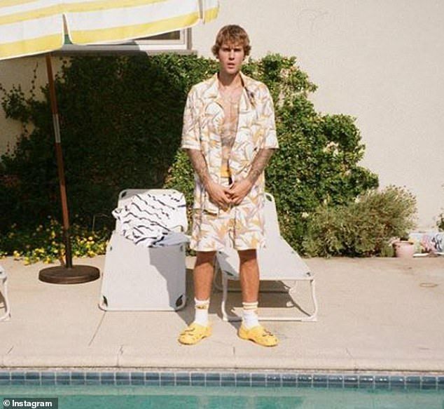 Popular: When Justin first teased the collaboration, Crocs stock rose 13 percent