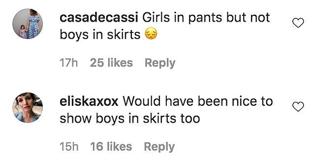 Review: Some parents have criticized the group for this, arguing that the product should include a skirt made specifically for boys