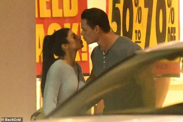 Serious: Cena and Shariatzadeh apparently got serious about their relationship pretty quickly, as they are often seen kissing in public
