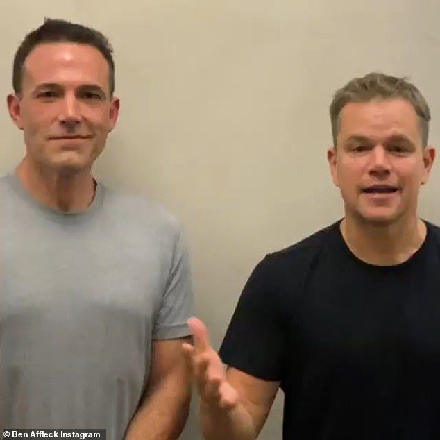 In the excerpt: The A-List Besties were seen exchanging views on their previous roles as Batman and Jason Bourne