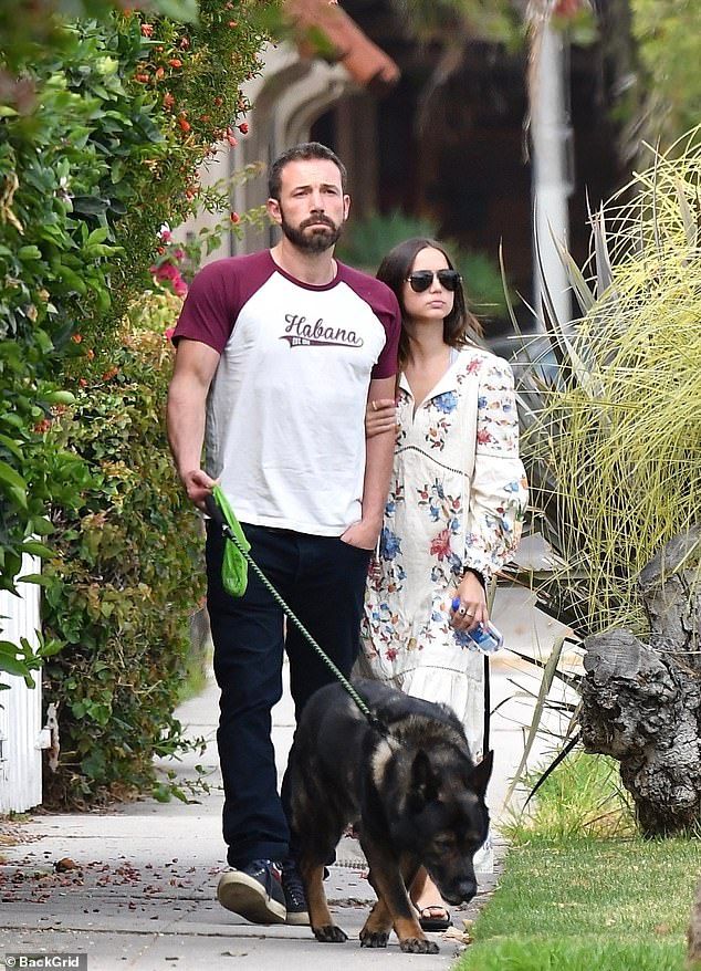 Cute couple: Ben met the future Bond girl last fall on the set of her upcoming thriller Deep Water. seen here in LA in June