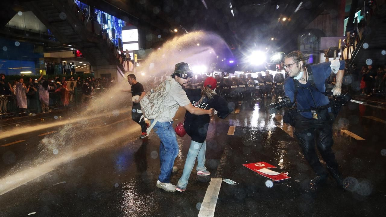 Thai Police Deploy Water Cannons To End Mass Protests