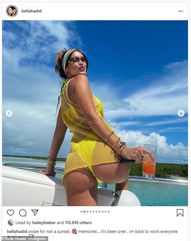 Naughty! Since the trip ended last week, she has been remembering her tropical birthday parties on social media