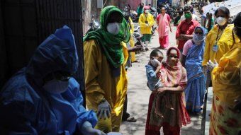Women in India are being tested for coronavirus.