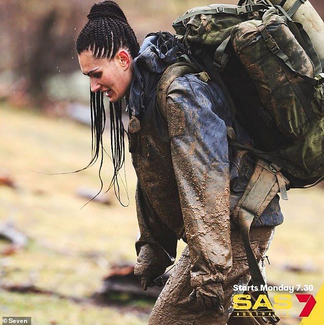 Ouch! Arabella shared a photo from the SAS Australia set. She added: