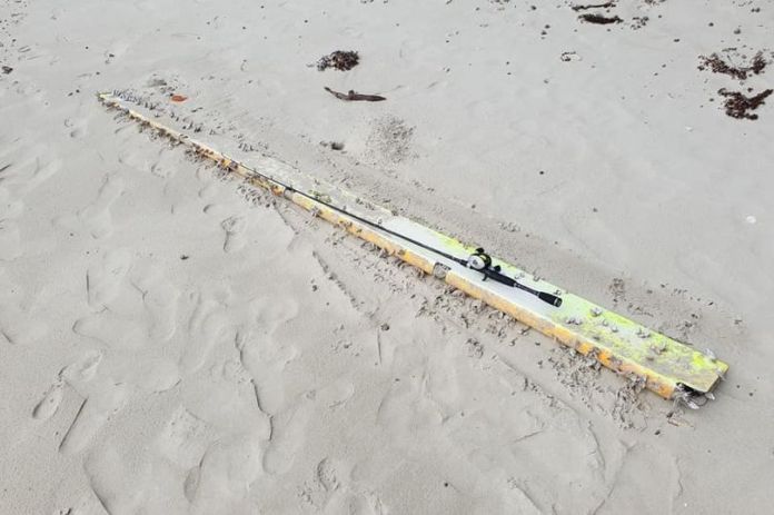 These aircraft debris were found on a beach in Queensland, Australia
