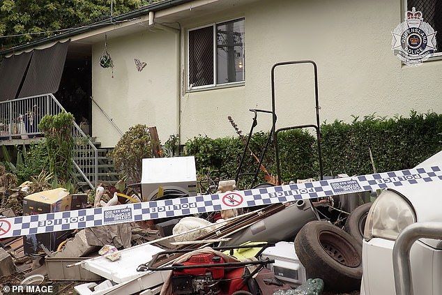 35 Polaris Street Inala is still a crime scene as police search for the remains of Peter John Enright, who was believed to be buried under his family home more than 50 years ago