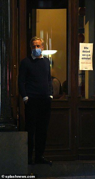 Safety: Roland got out with his face mask on after the group finished their meal