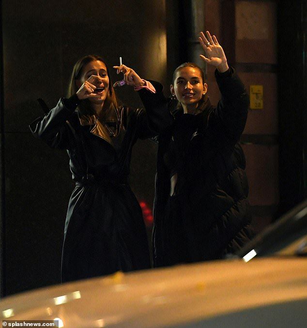 Dinner: The model left the Borchardt restaurant - which Roland owns - in the German capital with her eight-year-old partner after eating with friends