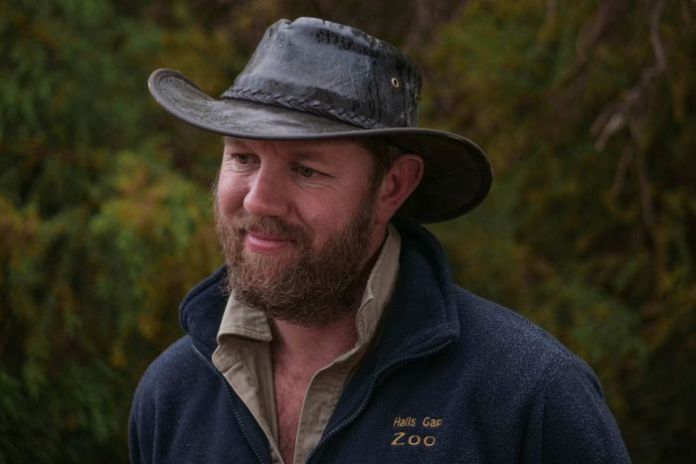 Halls Gap Zoo-Manager Mark Treweek A man in a wide-brimmed leather hat smiles
