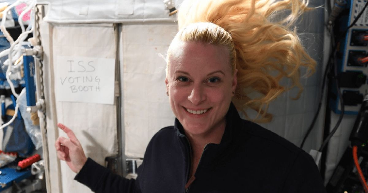 NASA astronaut Kate Rubins casts 2020 vote from space