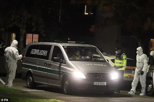 A private ambulance exiting the scene at the Llewellyn Estate in Ballinteer, south Dublin, after the bodies of a woman and two young children were discovered. Gardaí was called to the house on Llewellyn Court in Rathfarnham earlier this year after the man allegedly hit the woman in serious disorder