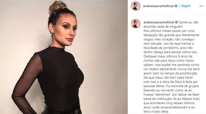 Andressa Urach wants back everything she donated to church