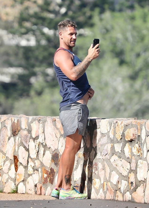Have fun? Nathan checked his phone in the middle of a jog