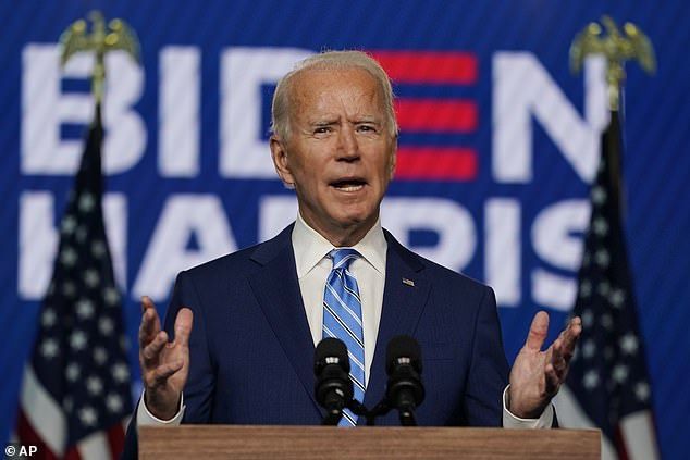Democratic challenger Joe Biden is now the favorite to win the 2020 presidential election, with American television networks Wisconsin and Michigan calling for him, which would give the former vice president the 270 votes necessary to barely win the electoral college