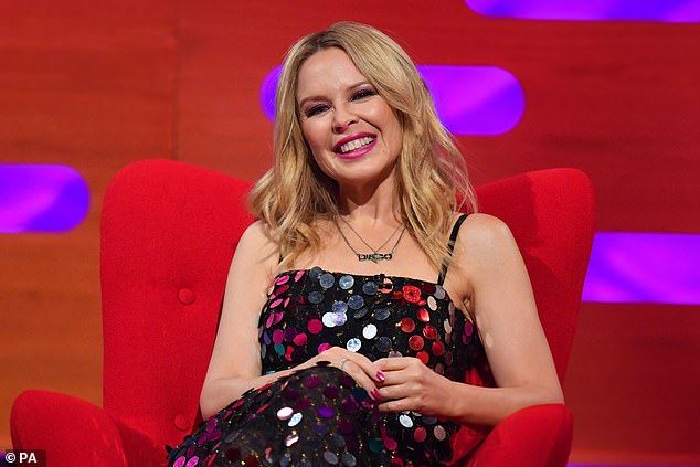 Songstress: Kylie Minogue was also on the show ahead of the release of her new album Disco