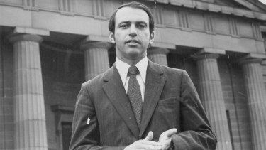 Gerald Stone as a young reporter for the ABC in Australia.
