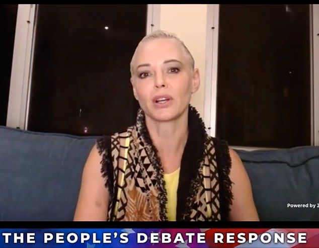 McGowan has claimed Facebook deactivated her account prior to the last presidential debate and Twitter suppressed her posts