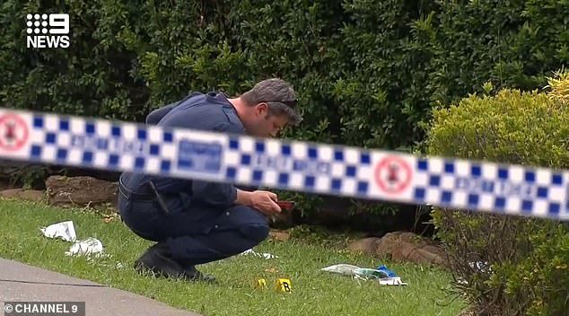 Pictured: A crime scene has been set up and an investigation into the circumstances of the incident has been launched