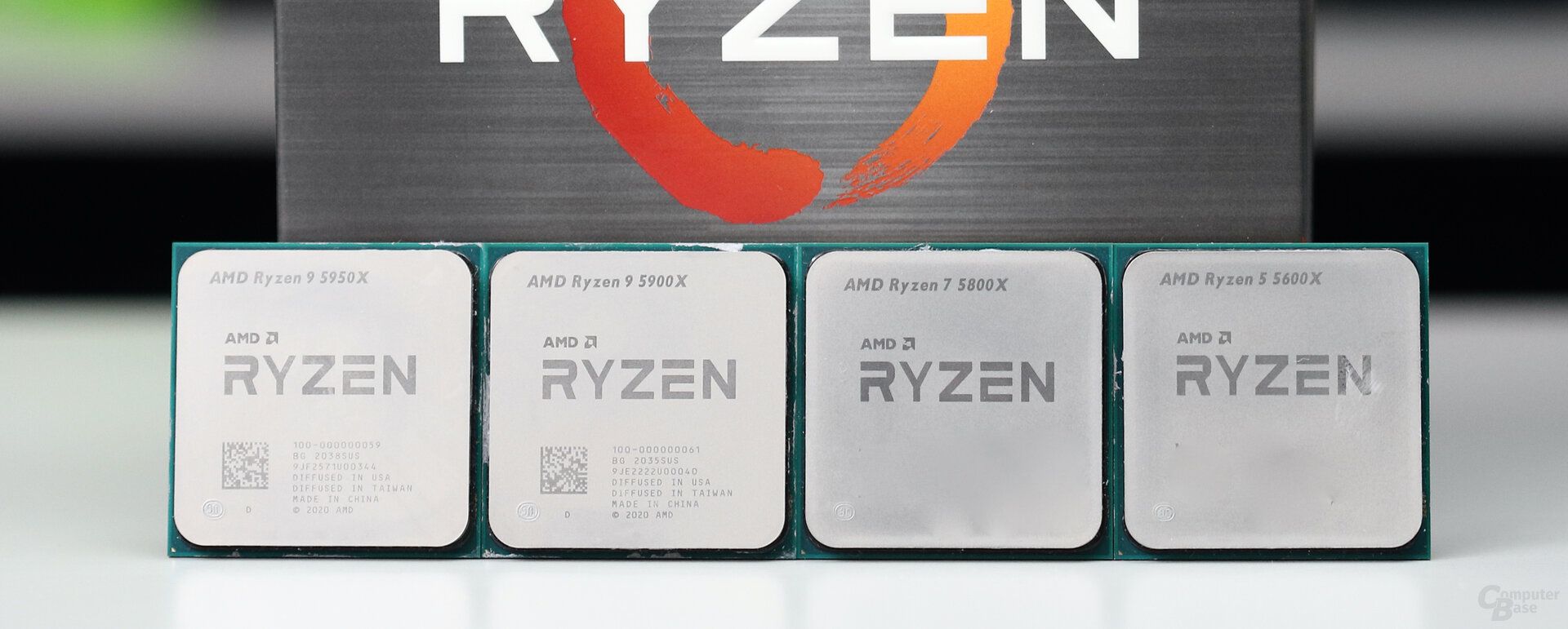 AMD Ryzen 9 5950X, 5900X, Ryzen 7 5800X and Ryzen 5 5600X in the test