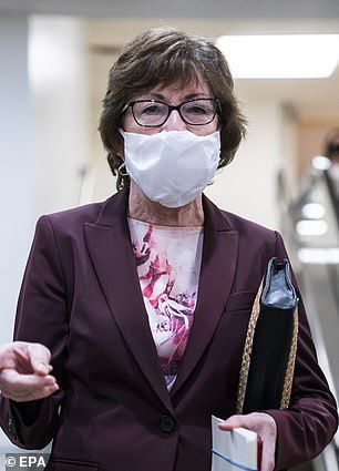 Senator Susan Collins (pictured) also spoke out against the president on Friday, saying he was damaging the transition process by refusing to give in.