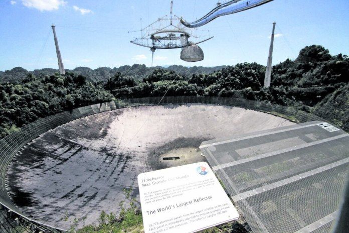In August 2020, a support cable caused damage to the plate of the Arecibo Observatory, for which all observation work and scientific research were stopped.
