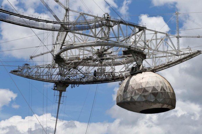 Until 2016, it was the world's largest fixed-aperture radio telescope with a 1,000-foot spherical reflector.