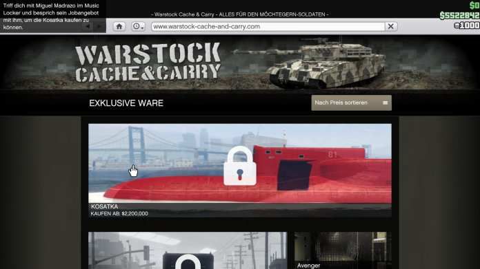 GTA Online - U-Boot Warstock