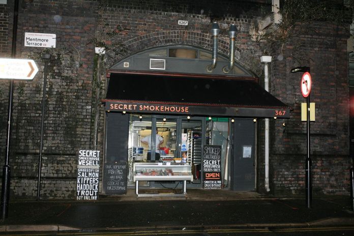 Secret Smokehouse in the arches of London Fields closed during coronavirus lockdown in London