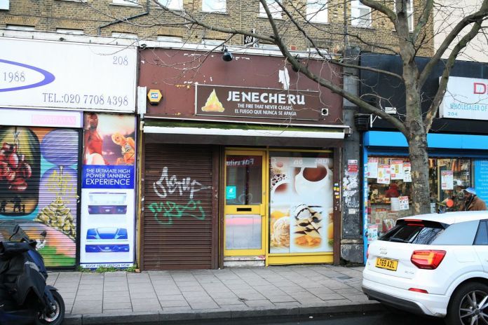 Jenecheru on Old Kent Road closed during coronavirus lockdown in London