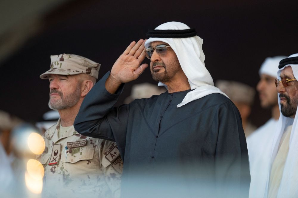 File photo of Sheikh Mohamed bin Zayed Al Nahyan, President of the United Arab Emirates, attending the Union Fortress Military Exercise, in Yas Island, Abu Dhabi, United Arab Emirates, November 5, 2023. ― Reuters pic