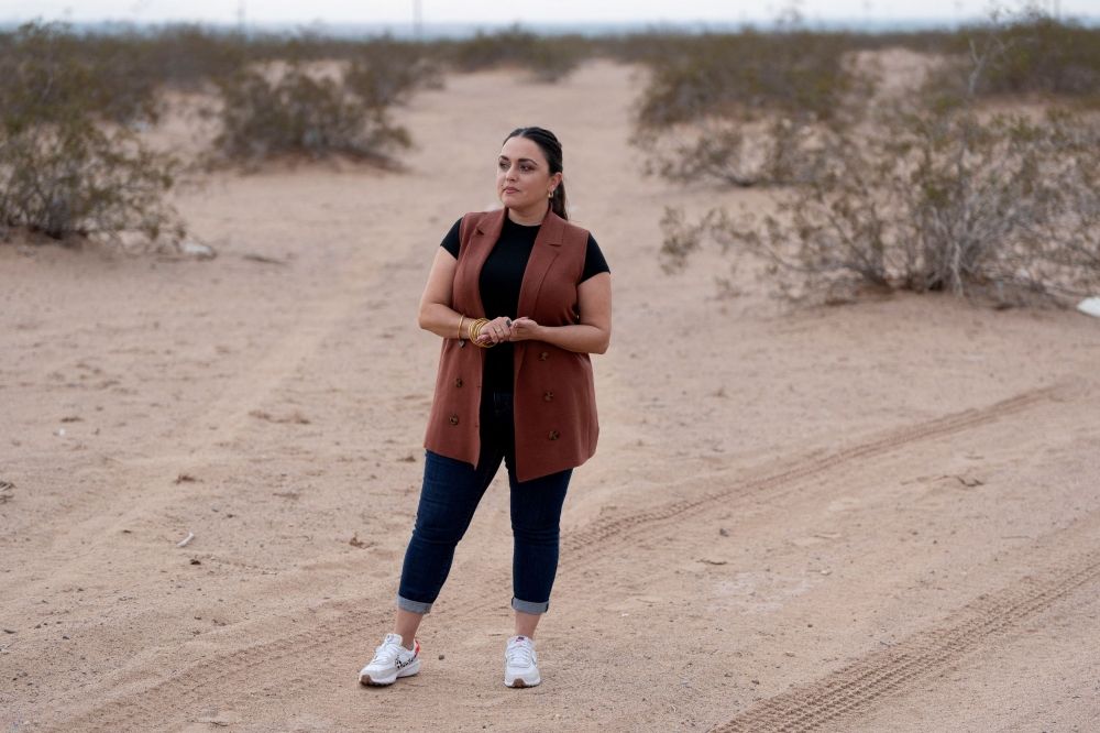 File photo of Malba Alvarez standing for a portrait, in the heavily Hispanic Yuma County, a Democratic stronghold in the southwestern corner of Arizona along the Mexico border, in San Luis, Arizona, US, November 16, 2023. — Reuters pic
