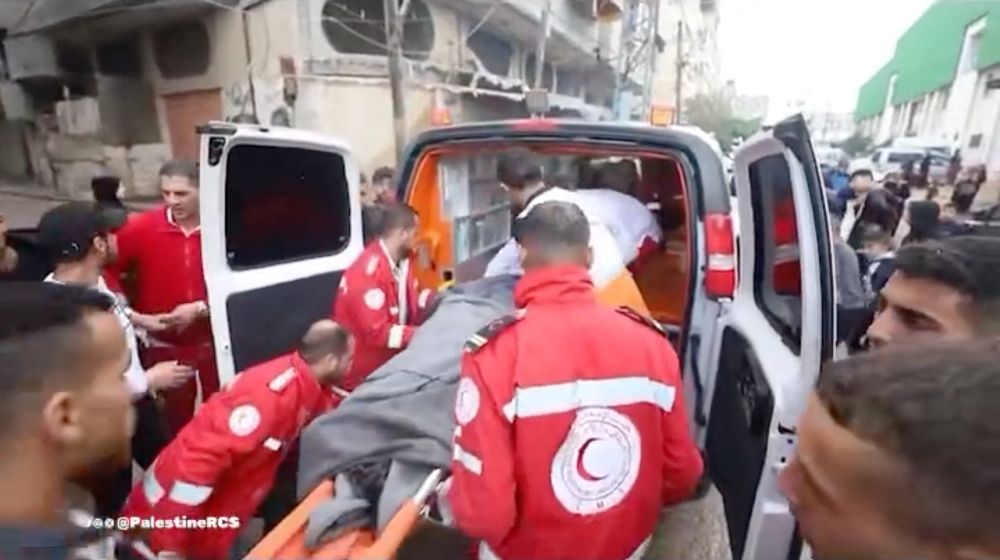 Palestine Red Crescent Society (PCRS) rescuers move a casualty into an ambulance following an attack on a PCRS building, amid the ongoing conflict between Israel and the Palestinian Islamist group Hamas, in a location given as Khan Younis, Gaza Strip, in this still image obtained from a video released January 2, 2024. ― Reuters pic