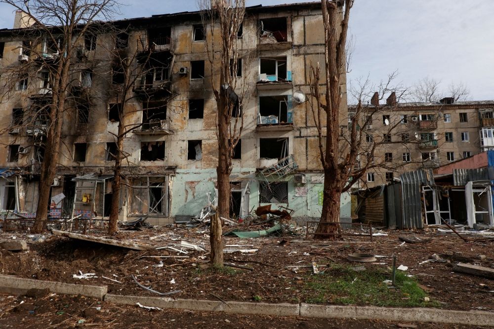 A view shows residential buildings heavily damaged by permanent Russian military strikes in the front line town of Avdiivka, amid Russia's attack on Ukraine, in Donetsk region, Ukraine November 8, 2023. — Radio Free Europe/Radio Liberty/Serhii Nuzhnenko pic via Reuters