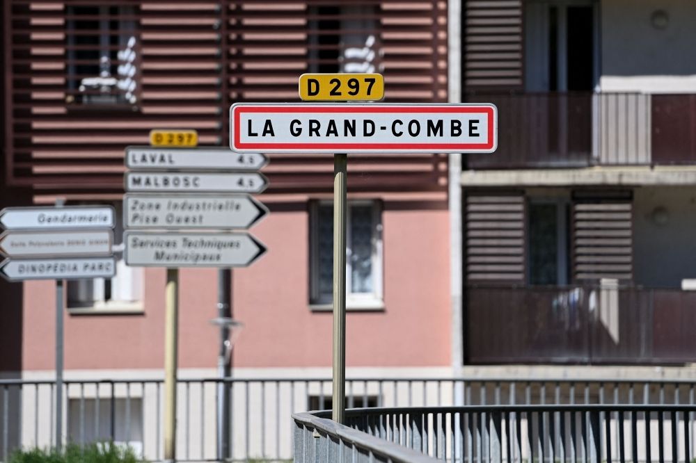 French police hunt suspect in fatal mosque attack as worshipper stabbed 50 times; PM denounces ‘Islamophobic atrocity’ This photograph shows a road sign indicating the entrance of La Grand-Combe, southern France, on April 25, 2025, after a Muslim worshipper was stabbed to death at the local mosque. — AFP pic
