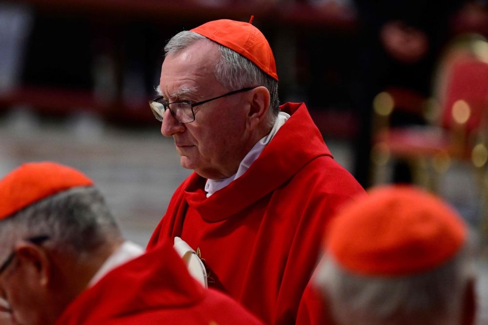 Italian Pietro Parolin is one of two cardinals seen as frontrunners to be the next pope. — AFP pic