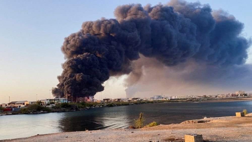Explosions rock Port Sudan, army says it intercepted drones A view shows a large plume of smoke and fire rising from fuel depot in Port Sudan, Sudan, May 6, 2025. — Reuters pic