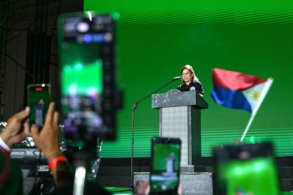 High stakes in Philippine midterm election as Sara Duterte faces impeachment, Marcos grapples with sinking approval Philippines' Vice President Sara Duterte attends the election campaign rally of senatorial candidates under the party of former Philippines' President Rodrigo Duterte in Manila on May 8, 2025, ahead of the country's midterm elections. — AFP pic