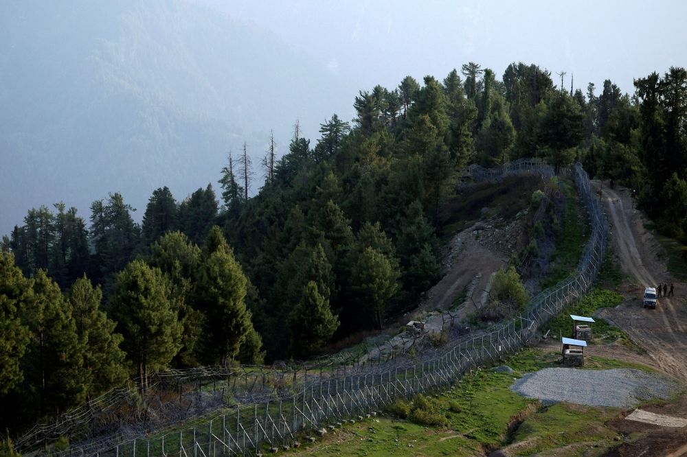 Fencing along the Line of Control (LoC) between India and Pakistan is pictured during a tour organised by the Indian Army for visiting journalists in north of Indian Kashmir, May 19, 2025. — Reuters pic
