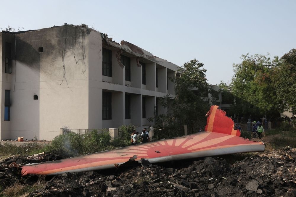 Air India crash probe focuses on engine, flaps as India orders urgent safety checks on Boeing 787 fleet Wreckage of a Boeing 787 Dreamliner wing section lies at the site of the Air India plane crash in Ahmedabad on June 12, 2025. — Reuters pic
