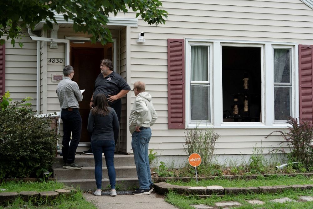 David Carlson, a roommate who lives at a residence associated with 57-year-old Vance Luther, the primary suspect involved in the deaths of senior Democratic state assemblywoman Melissa Hortman and her husband, speaks with media at his home, in Minneapolis, Minnesota June 14, 2025. — Reuters pic